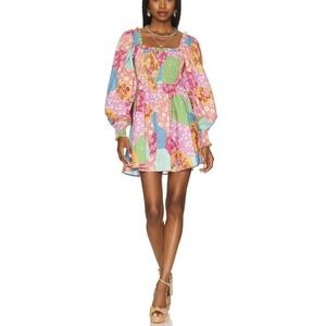 Spell Freda Shirred Midi Dress in Lolly Size, New S